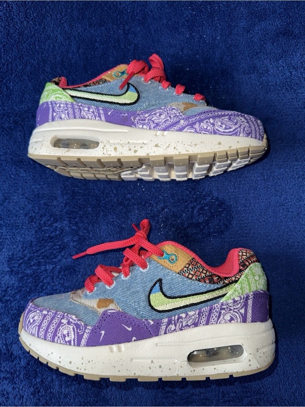 Nike Air Max 1 Concepts Far Out Preschool Kids Unisex size 12 sneakers DR2362100
